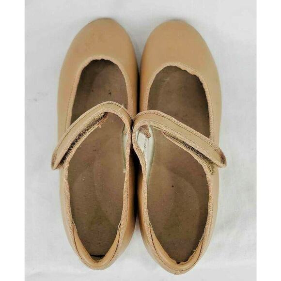 Theatrical Mary Jane Tap Shoes Beige Leather Made in Italy Girls Size 13 W - Picture 8 of 11